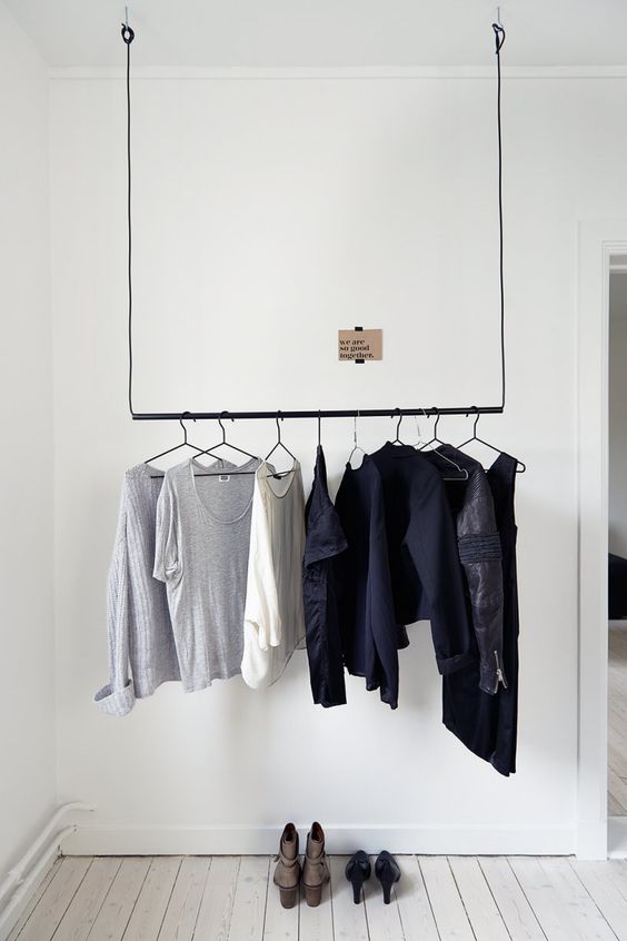 Minimal wardrobe declutter
