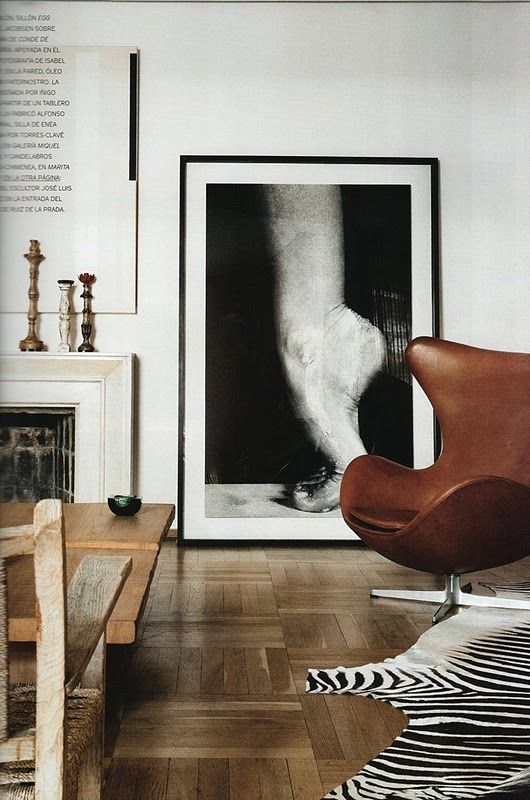 Editorial living room with Egg chair